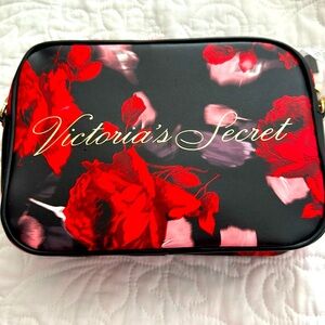 New with tags Victoria Secret red floral purse.
